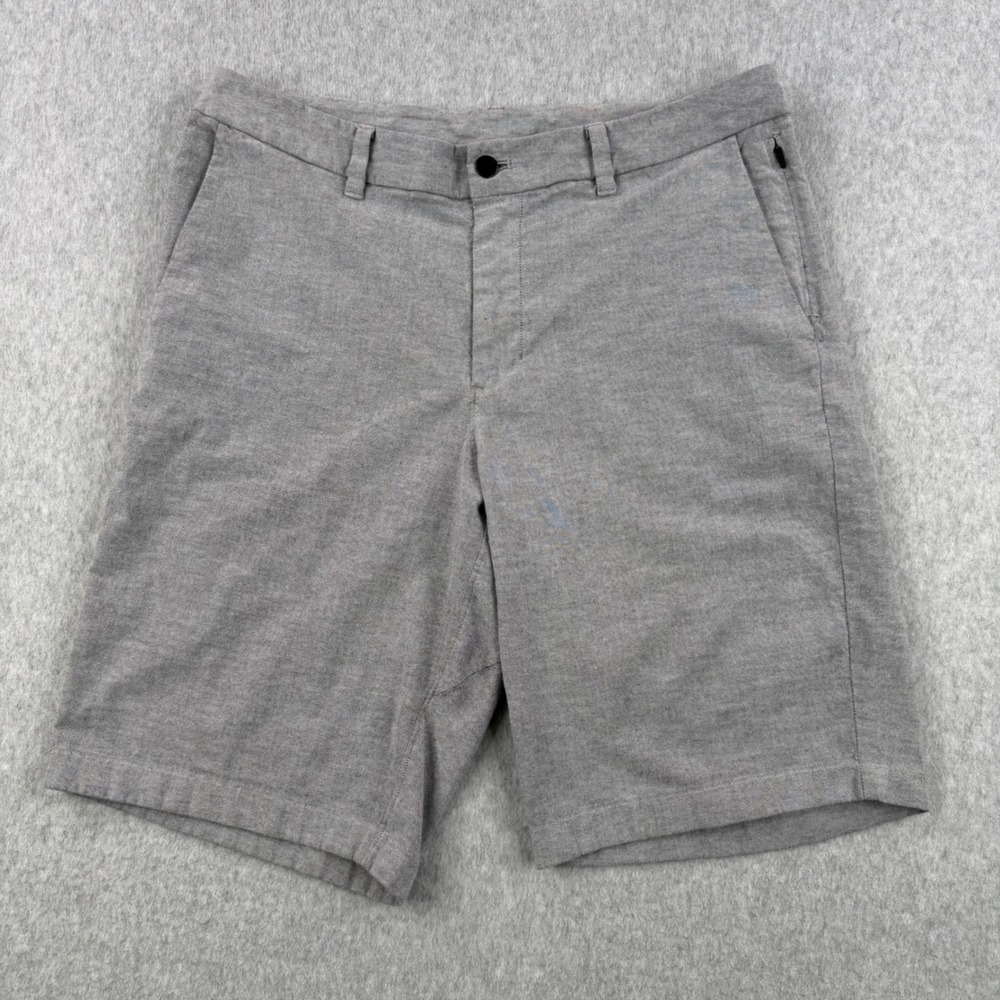 Lululemon Shorts Mens 34 Gray Commission Warpstreme Stretch Performance Golf 11"